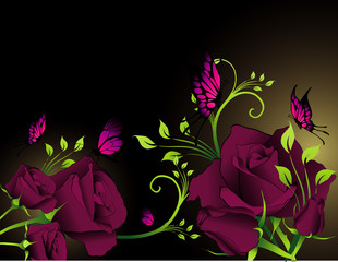Wall Mural - rosas en vector