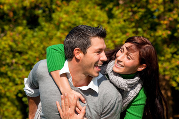 Sticker - zu zweit couple im park