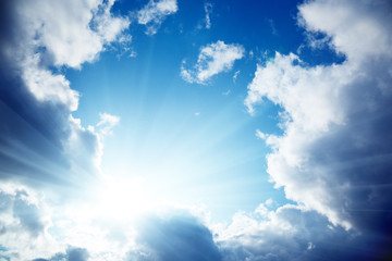 Wall Mural - cloudy blue sky