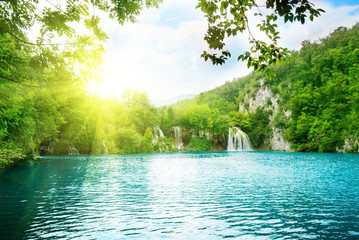 Canvas Print - lake in deep mountain forest
