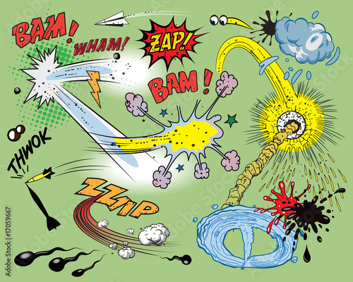 Comic book explosion