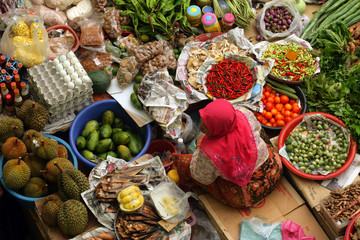 pasar siti khadijah, kelantan, malaysia..