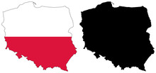 Vector  Map And Flag Of Poland