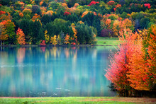 Scenic Autumn Landscape In Pennsylvania