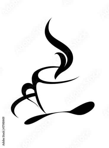 minimalistyczny-wzor-z-zarysem-filizanki-kawy-i-lyzeczka