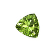 Green olivine, trillion cut gem stone