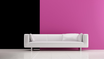 Wall Mural - Couch to face a blank wall