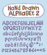 Vector hand drawn alphabet for designer 2.