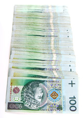 Wall Mural - background made of polish 100 zloty banknotes