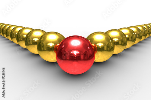 Conceptual image of teamwork. Isolated 3D image.