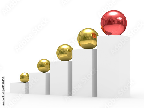 Conceptual image of teamwork. isolated 3D image