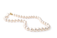 Pearl Necklace Isolated On White Background