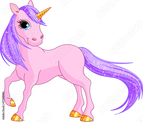 Tapeta ścienna na wymiar Pink Unicorn