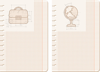 Leinwandbilder - drawings on notebook sheet