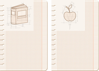 Leinwandbilder - drawings on notebook sheet
