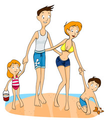 Sticker - Family at the Beach