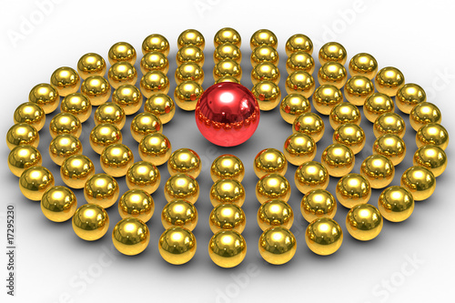 Conceptual image of teamwork. Isolated 3D image.