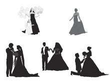 Bride And Groom Silhouettes Collection