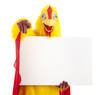 © Lisa F. Young - Chicken Man Points with Sign