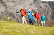 © amriphoto.com - four senior hikers walking in a row