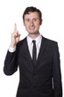 © Robert Lehmann - businessman in a black suit has an idea