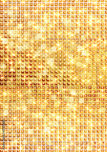 Naklejka dekoracyjna Złota mozaika