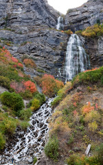Wall Mural - Bridal Veil Falls Utah in Autumn Colors