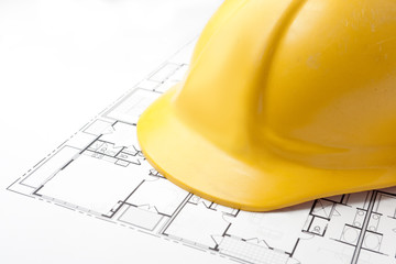 Hard Hat on Floor Plans