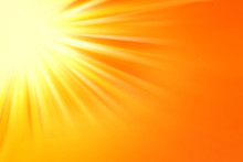 Bright Orange Sun Rays Background
