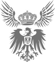 Eagle Shield With Wing And Crown