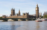 Fototapeta Big Ben - The Big Ben and Westminster bridge in London