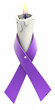 Purple ribbon candle