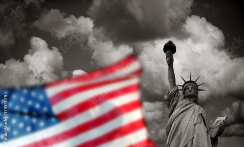 Plakat na papierze fotorealistycznym Statua Wolności w Nowym Jorku, USA