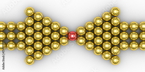 Conceptual image of teamwork. Isolated 3D image.