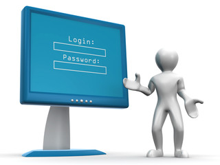 Poster - Monitor with Login and password