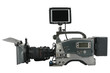 Professional Video Camera  monitor facing to you, Isolated