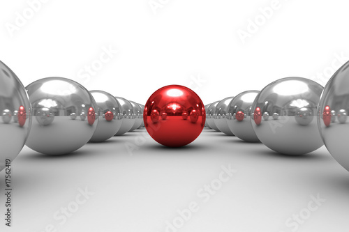 Conceptual image of teamwork. Isolated 3D image.