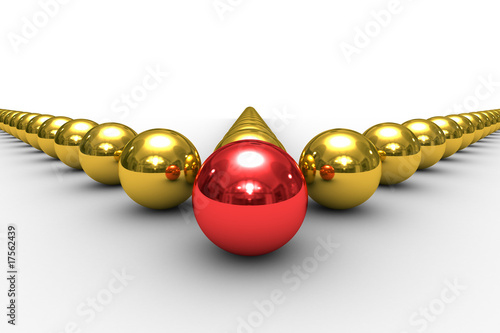 Conceptual image of teamwork. Isolated 3D image.