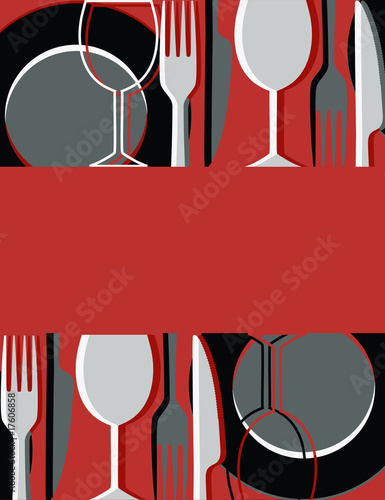 Tapeta ścienna Karta menu lub restauracja