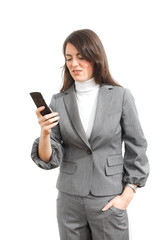 Sticker - Businesswoman using mobile phone