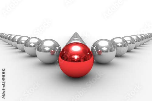 Conceptual image of teamwork. Isolated 3D image.