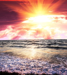 Wall Mural - Sea sunset