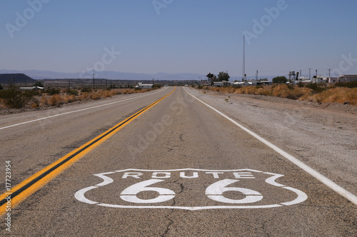 Board z aluminiowym obramowaniem Route 66, california, usa