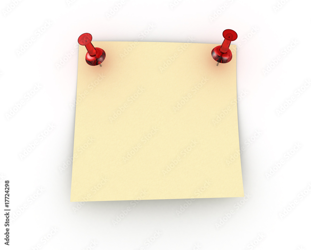 Note and push pins Stock Illustration | Adobe Stock