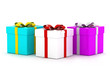 Three Colourful Gift Boxes