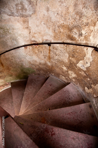 Plakat na zamówienie Old Spiral Stairways in Castle