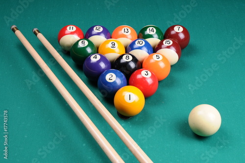 Obraz na płótnie canvas czteroczęściowy "tetraptyk" Poolbillard