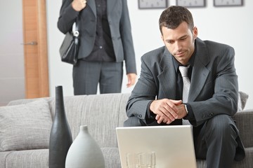 Canvas Print - Businessman at office