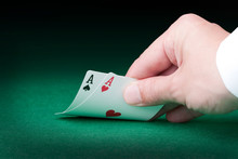 Pocket Aces In Texas Holdem Card Game