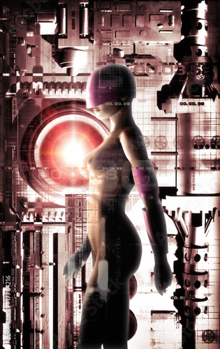 Plakat na zamówienie futuristic girl